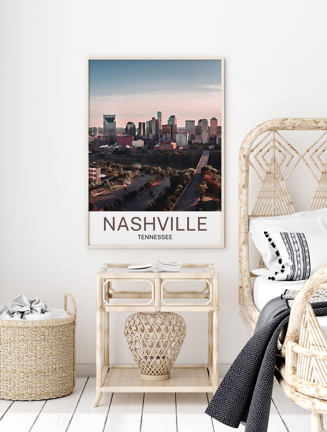 Nashville Travel Print Nashville Wall Art Nashville Poster Nashville Art Print Nashville Artwork Unique Birthday Wedding Gift - Image 2