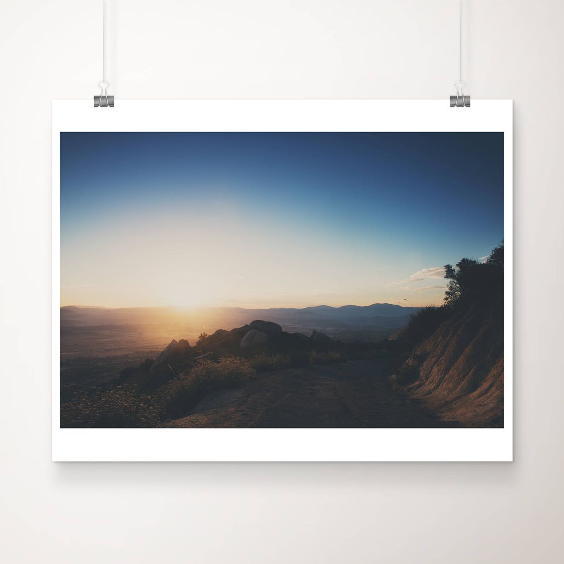 Mt Woodson Sunrise Print Mountain Road Photograph
