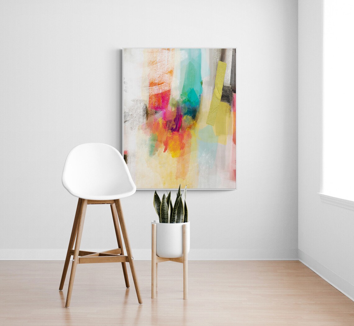 Abstract Multicolor Art Print, Modern Wall Decor - Image 4
