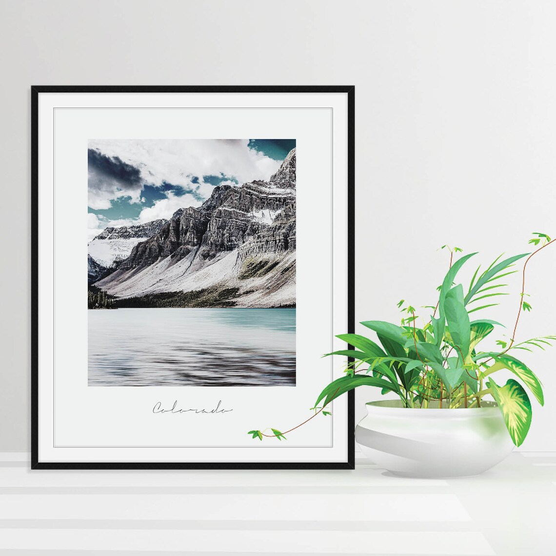 Colorado Rocky Mountain Lake Alpine Peaks Photography Travel Poster - Image 3