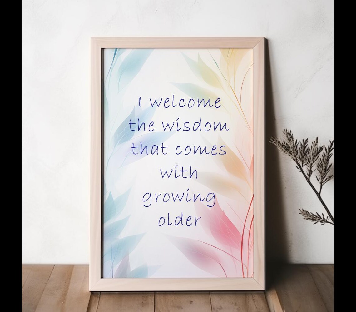 Wisdom Affirmation Print Positive Quote Wall Art