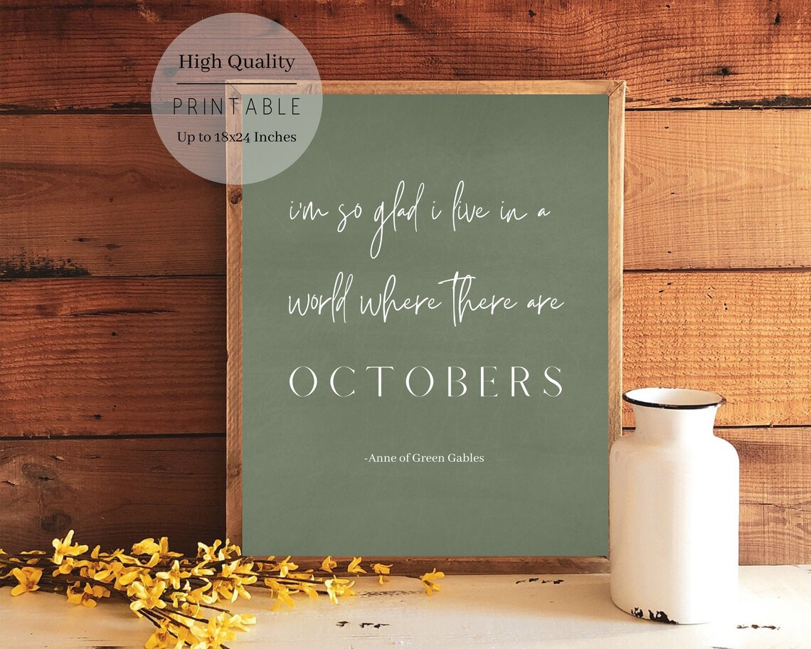 Halloween Wall Art, Farmhouse October Quote Print - Image 2