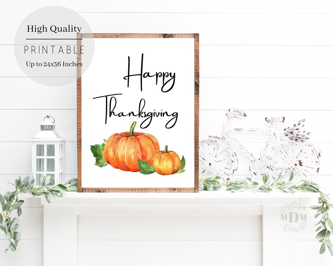 Thanksgiving Wall Art, Fall Home Decor Print - Image 5