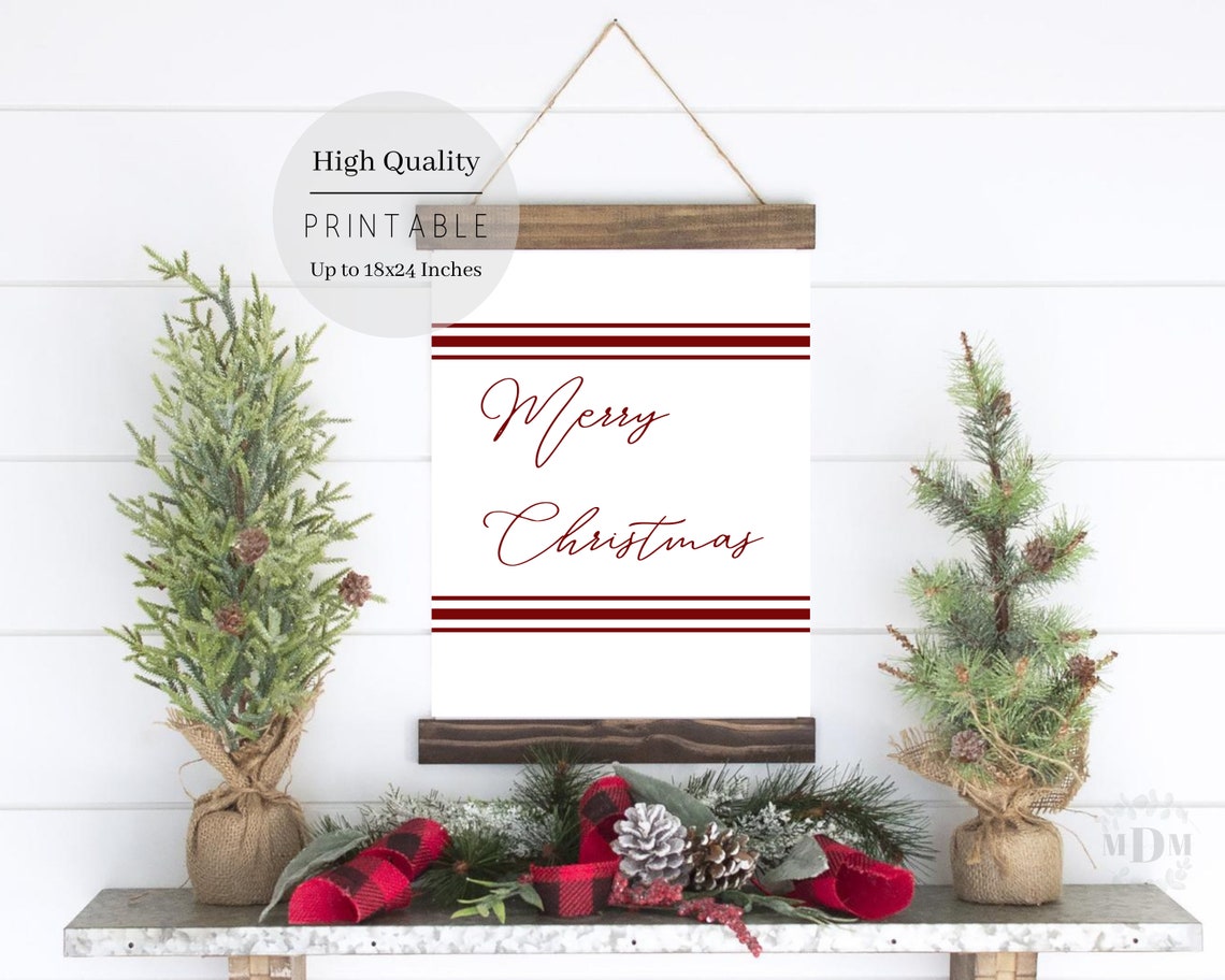 Christmas Christmas Decor Merry Christmas Sign Holiday Sign Christmas Poster Christmas Print Farmhouse Christmas Sign - Image 2