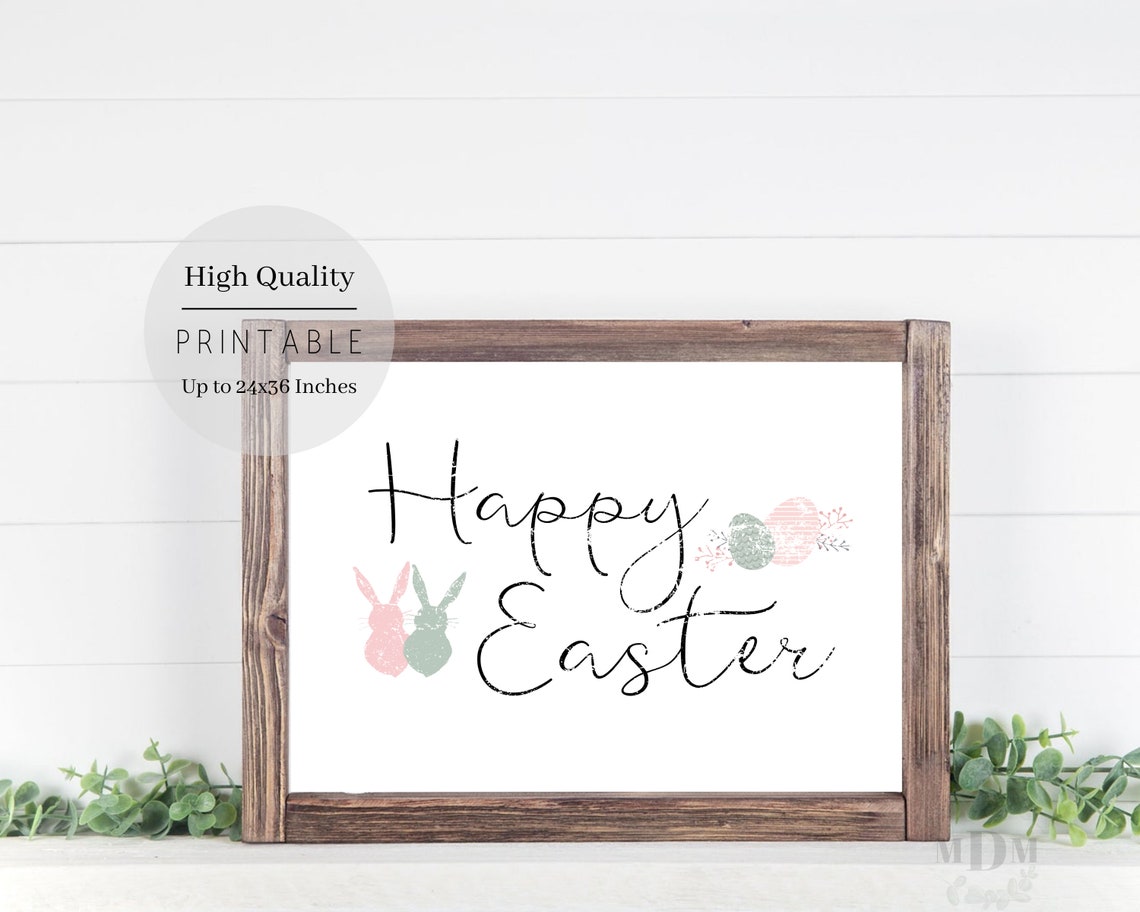 Easter Wall Art Easter Decor Easter Art Happy Easter Print Easter Prints Farmhouse Easter Decor Easter - Image 4