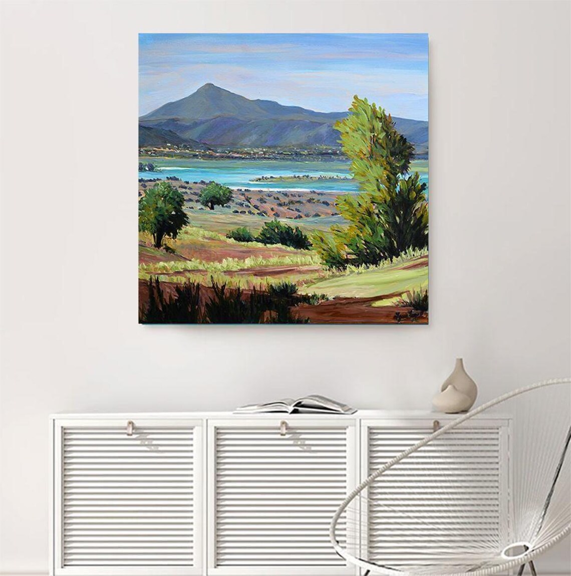 Lake Abiquiu New Mexico Southwest Mountain Lake Landscape Poster - Image 3