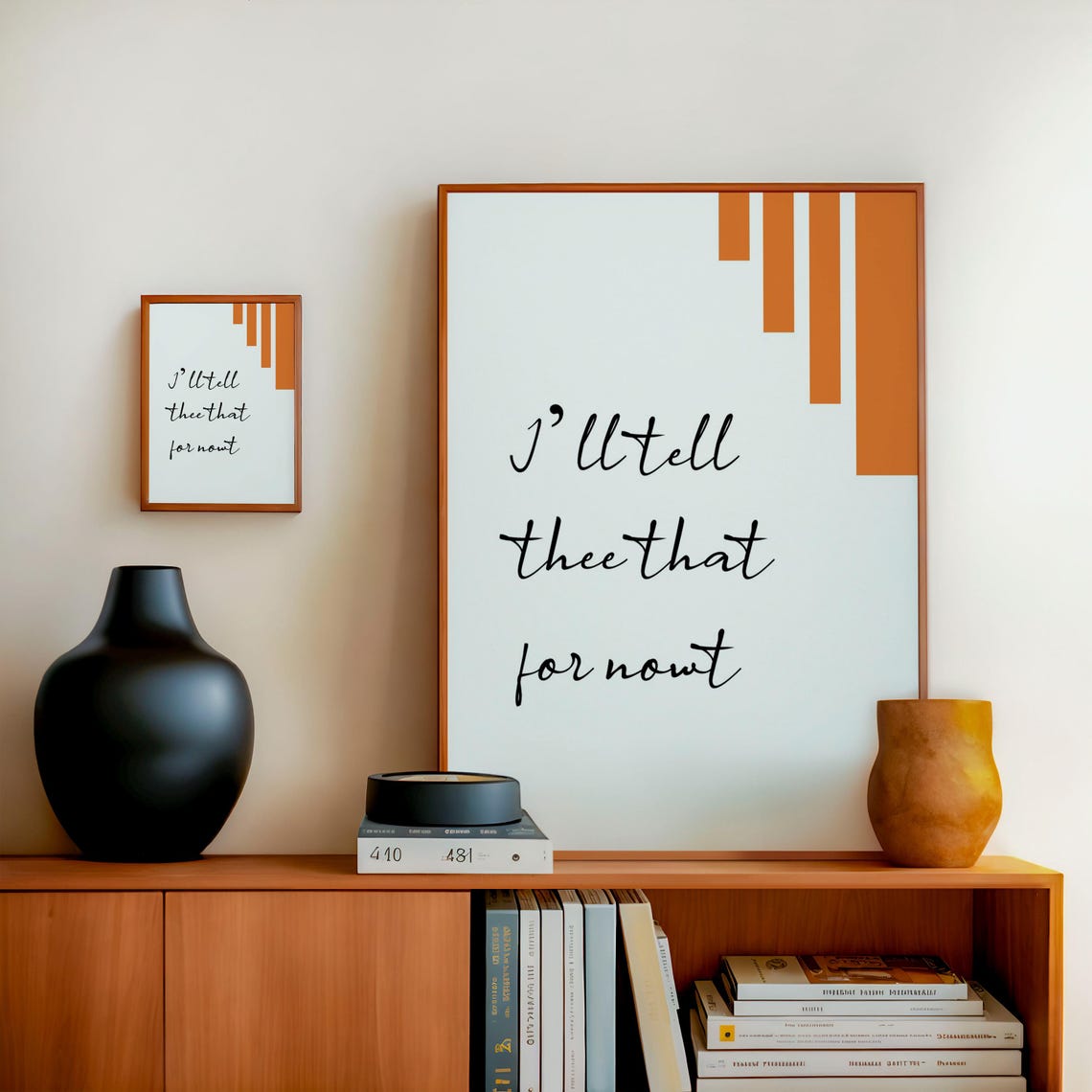 Yorkshire Dialect I'll Tell Thee That For Nowt Typography Poster