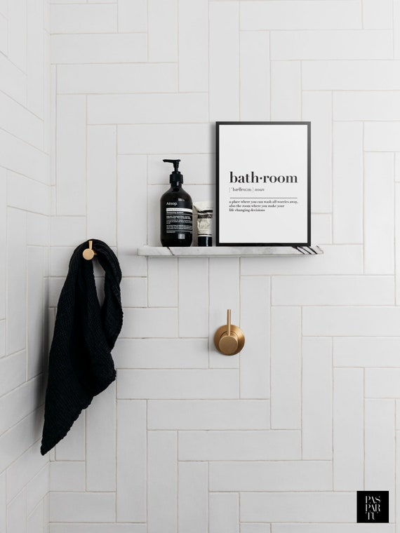 Bathroom Definition Typography Wall Art Print