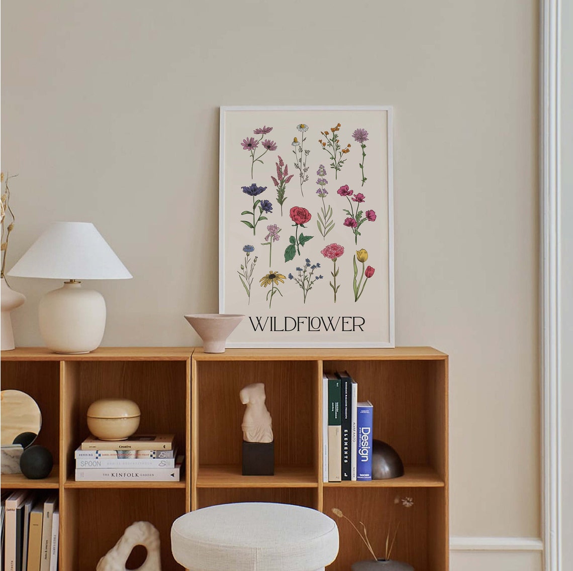 Wildflower Botanical Illustration Vintage Floral Chart Art Poster - Image 3
