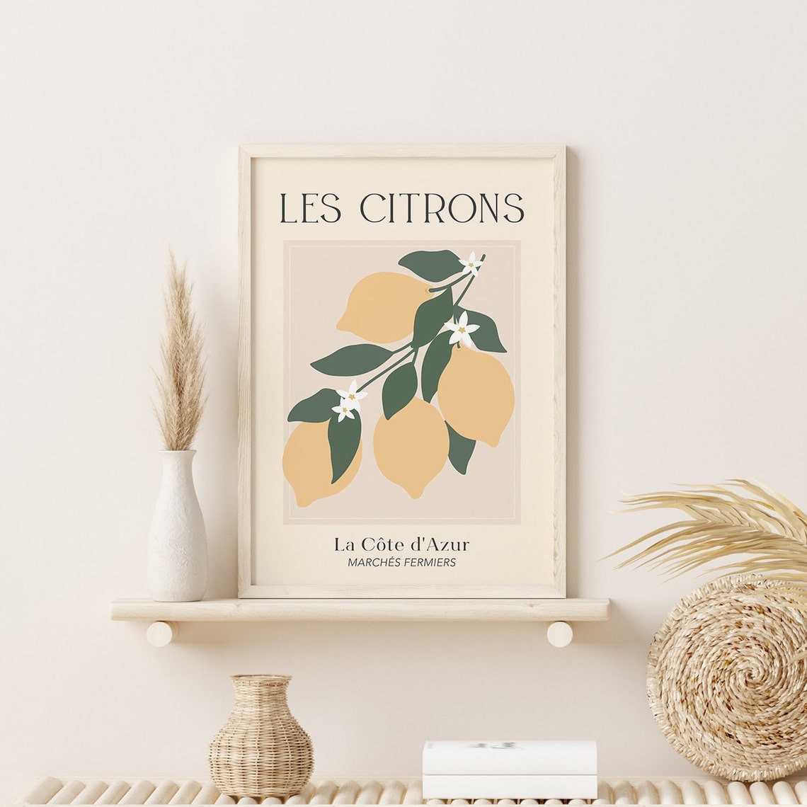 Lemon Print Art Lemon Fruit Market Botanical Wall Art Lemons Kitchen Art Print Cute Trendy Wall Art - Image 5