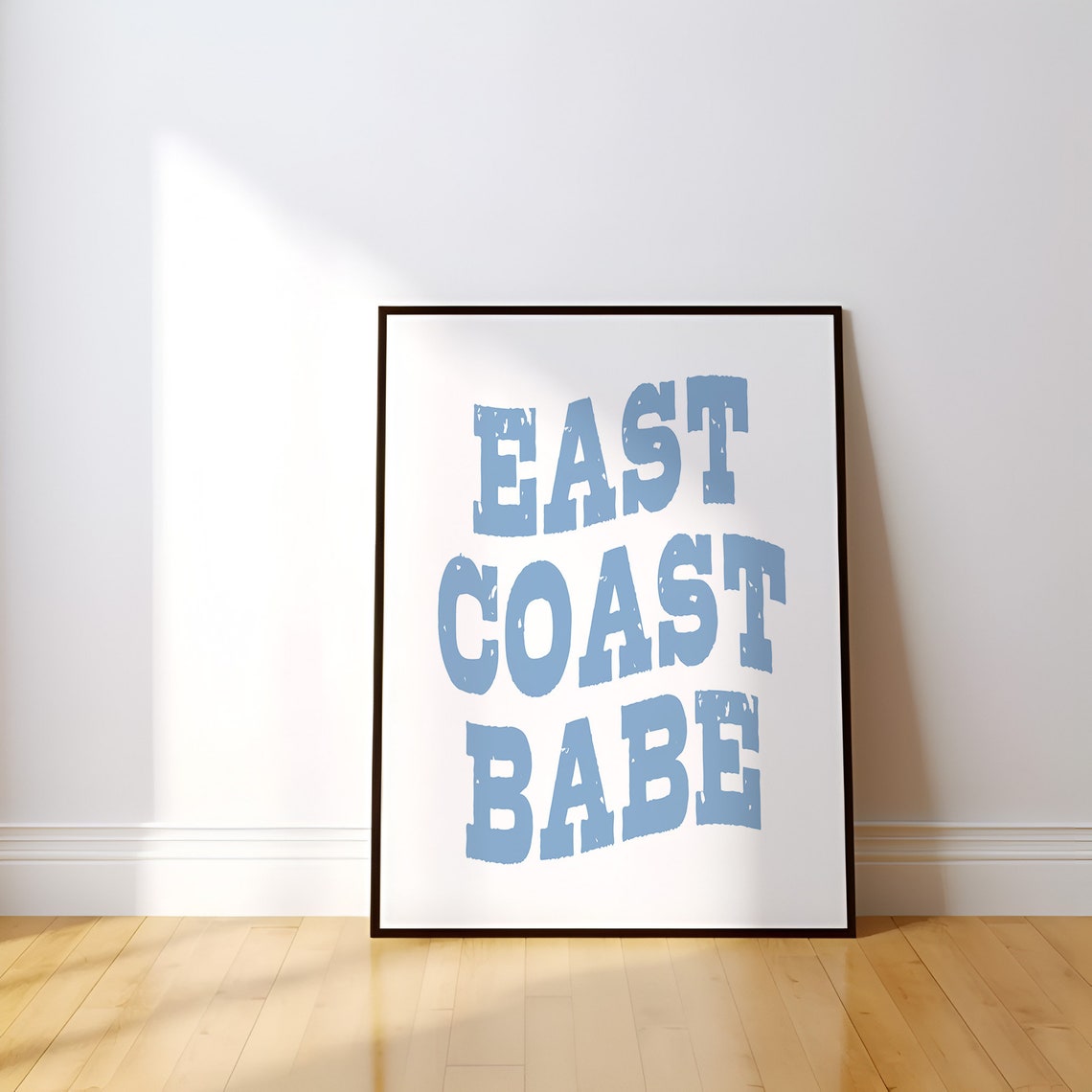 East Coast Babe Blue Western Distressed Lettering Coastal Poster - Image 5