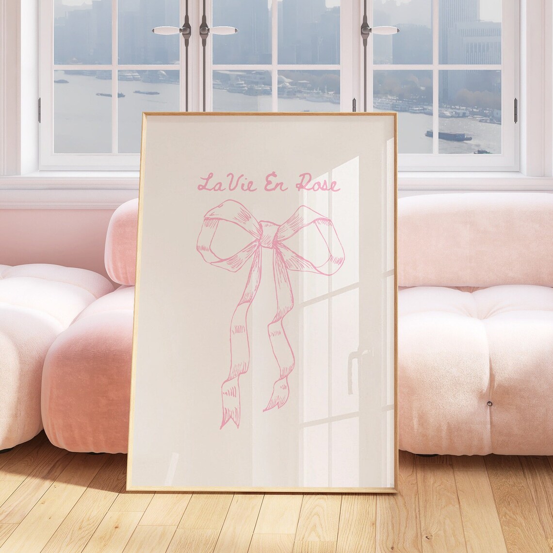 La Vie En Rose Pink Bow Coquette French Quote Room Decor Poster - Image 3
