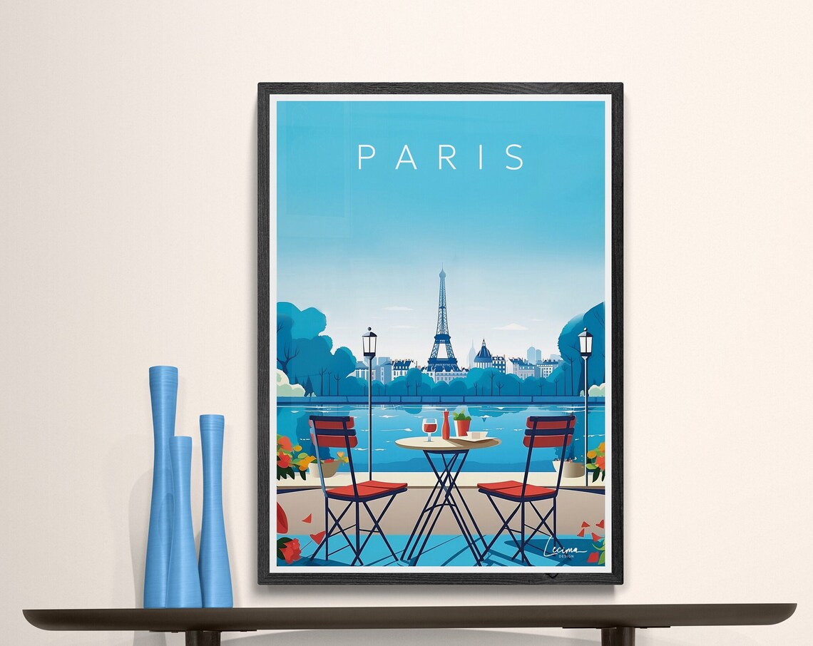 Poster Illustration Of Paris I France Eiffel Tower
