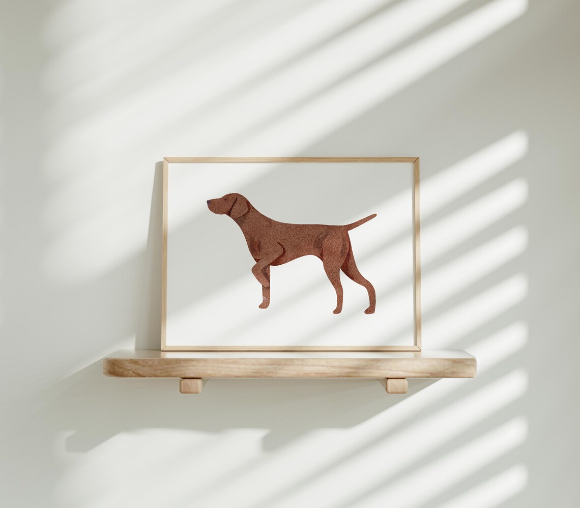 Watercolor German Shorthaired Pointer Art Print, Nursery Decor - Image 3