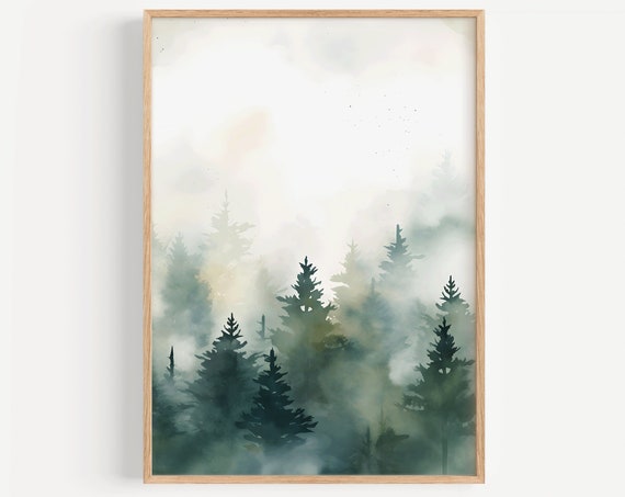 Watercolor Mountain Print Mountain Art Print Gift For Men Art Landscape Print Home Dcor Wall Art Minimalist Art
