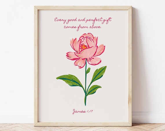 Every Good and Perfect Gift Pink Peony James 1 17 Poster Art