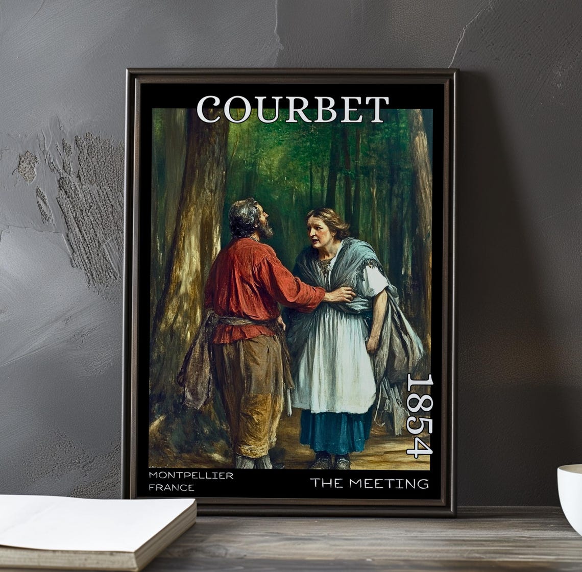 The Meeting Greeting in the Forest Shade 1854 Courbet Poster