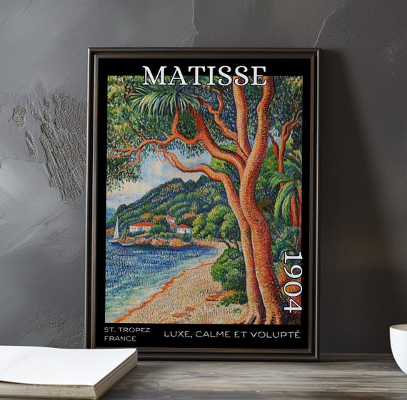 Luxe Calme Et Volupt 1904 Henri Matisse Print Poster Pointillism Fauvism French Post Impressionism Coast Landscape Modern Art Decor