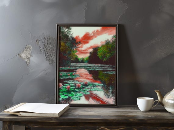 Claude Monet Poster Water Lilies Impressionist Gallery Print Lily Art Home Decor Impressionism Prints
