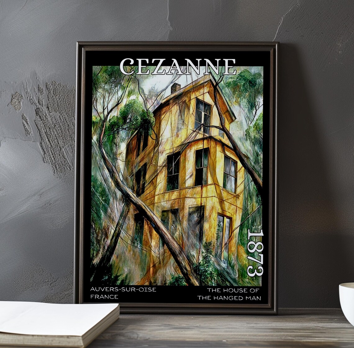 The House of the Hanged Man Ochre Walls View 1873 Cezanne Poster