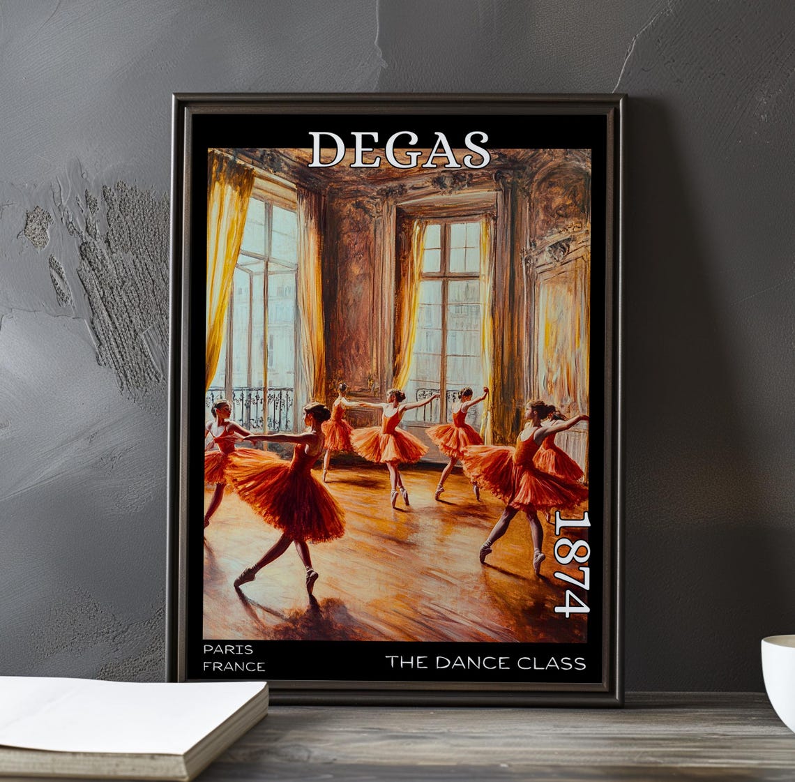 Edgar Degas The Dance Class 1874 Sunlit Salon Dancers Poster