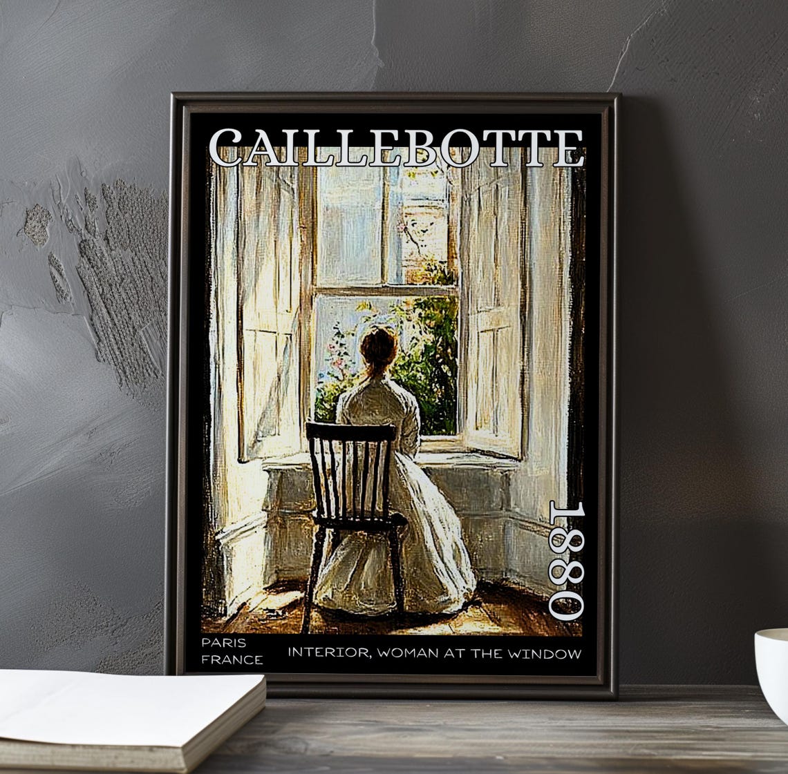 Caillebotte Woman at the Window Gazing Outward 1880 Interior Poster