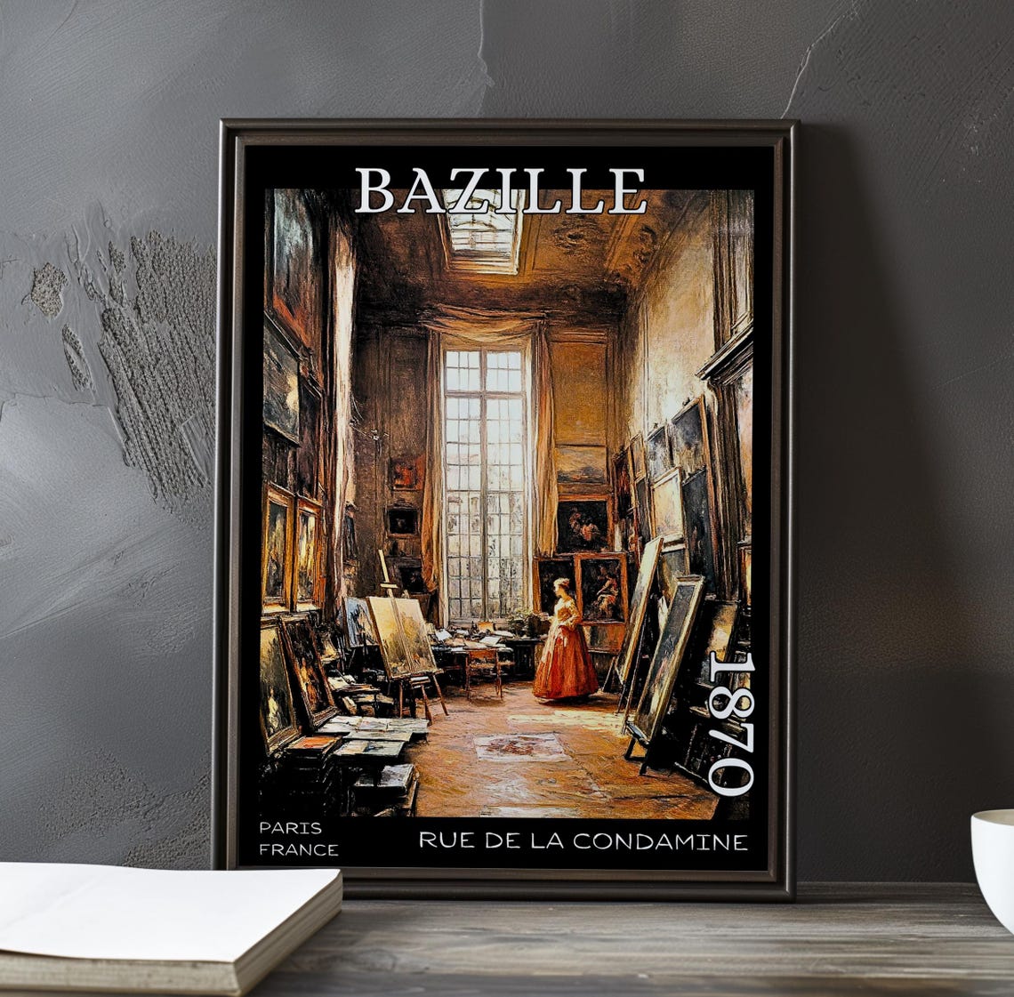 Bazille Rue de la Condamine 1870 Tall Ceiling Artist Studio Poster