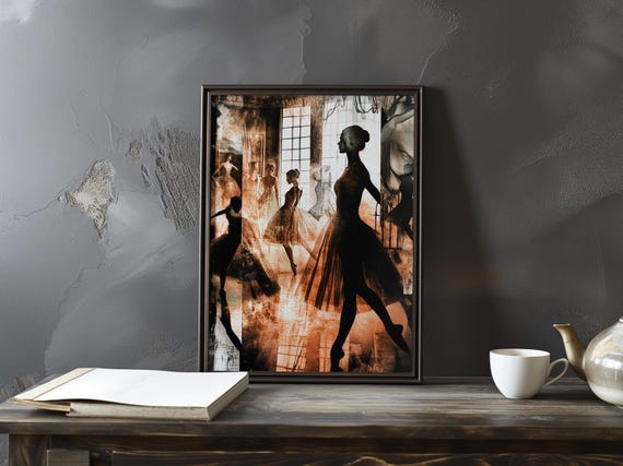 Edgar Degas Inspired Art Poster Ballet Dancer Print Impressionism Artwork Dance Impressionist Painting Movement