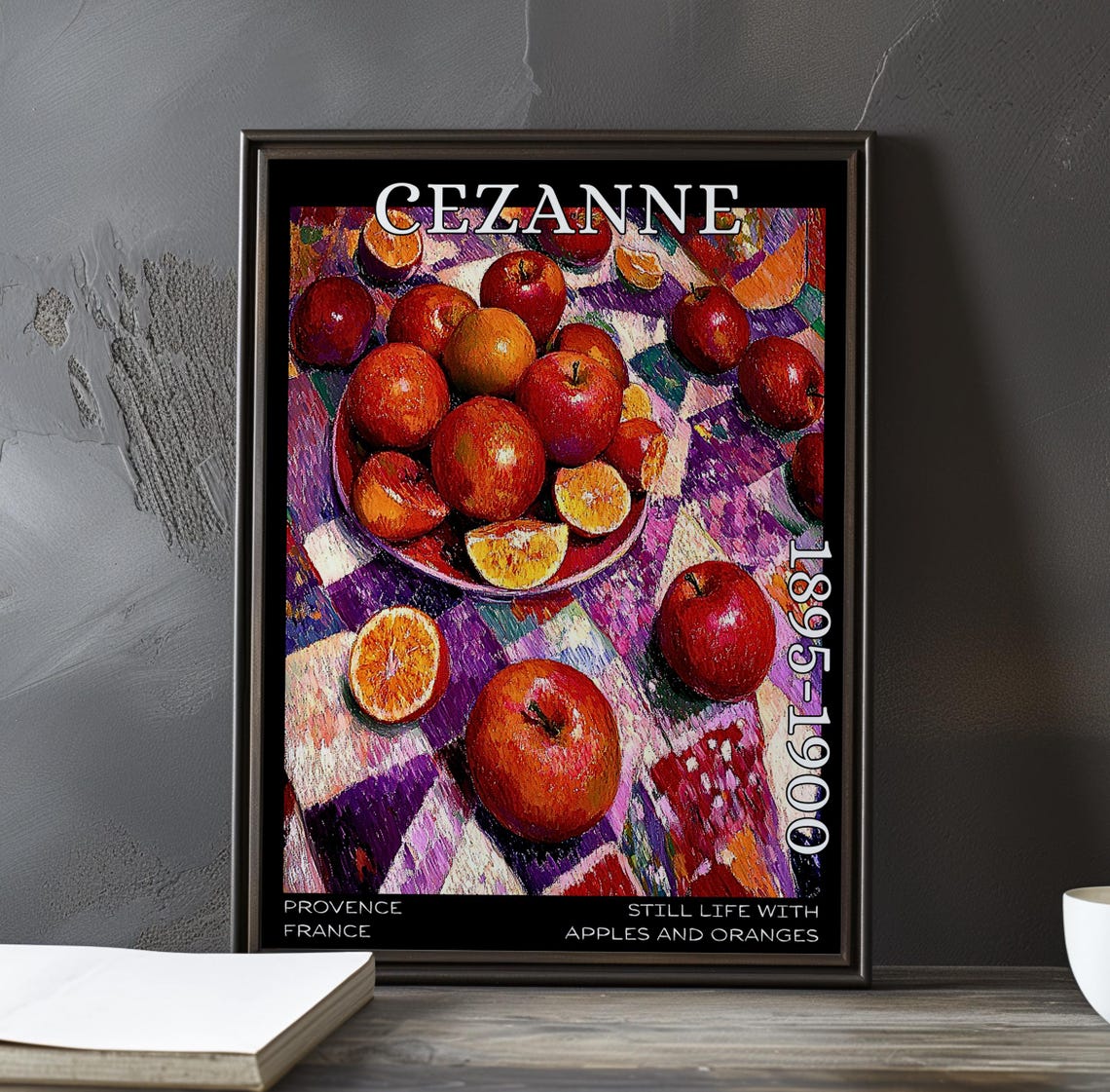 Cezanne Fruit Bowl with Sliced Oranges Still Life 1895 1900 Poster
