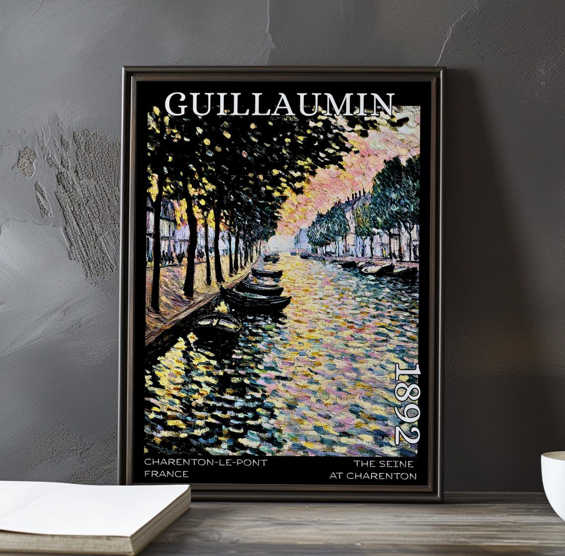 Guillaumin The Seine at Charenton Sparkling River Sunset Poster
