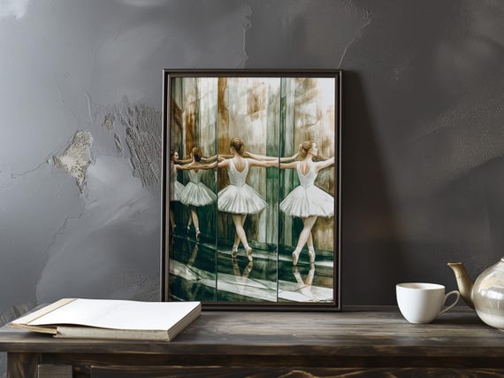 Edgar Degas Inspired Art Poster Ballet Dancer Print Impressionism Artwork Dance Impressionist Painting Movement