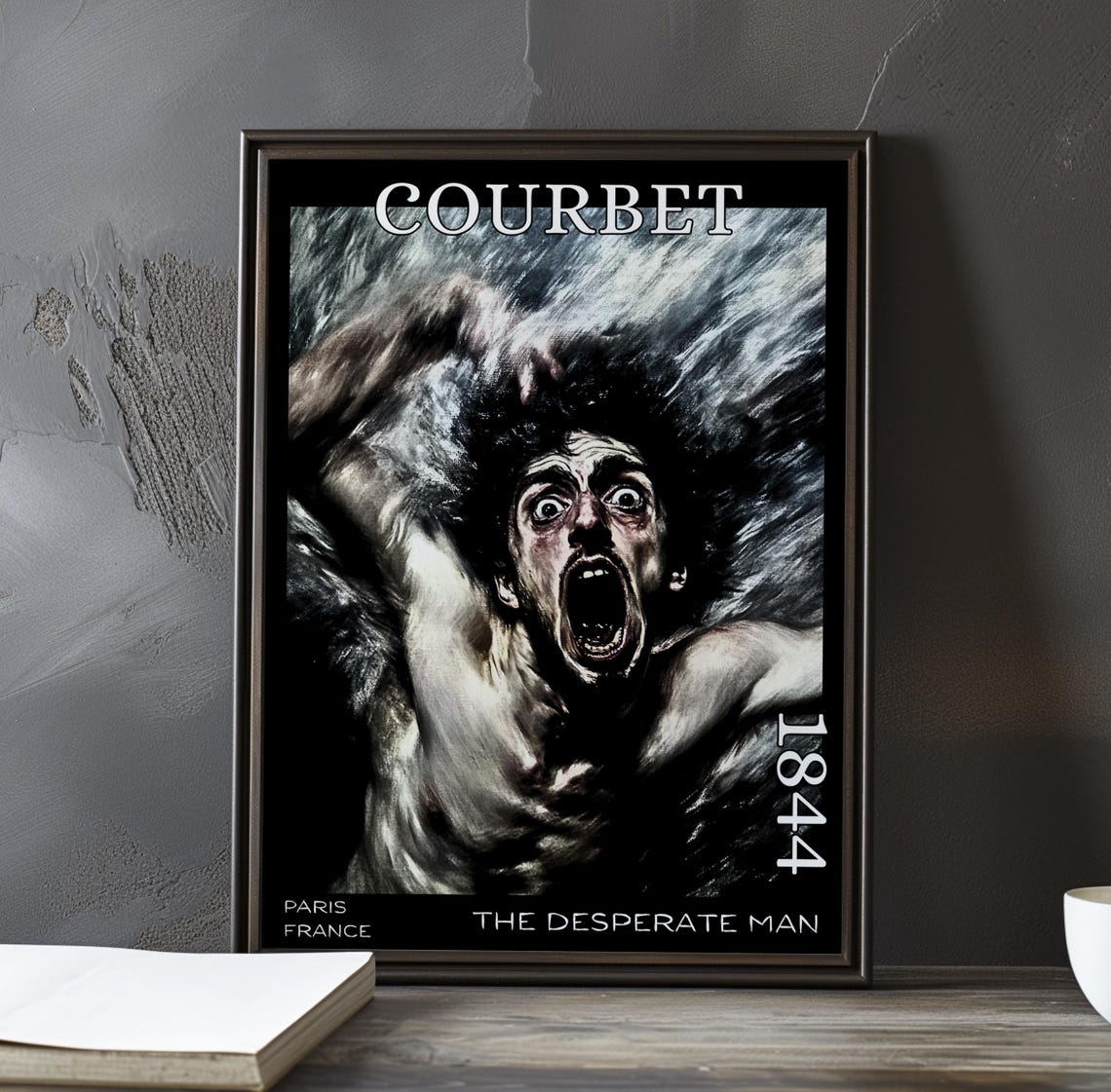 Gustave Courbet Desperate Man Rising From a Stormy Sea Poster