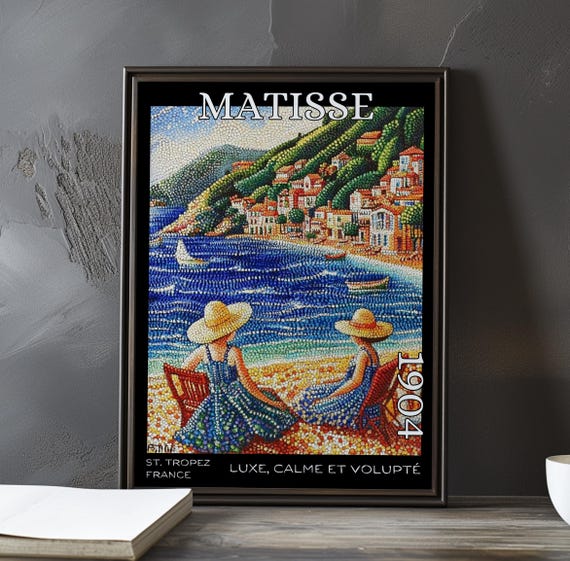 Luxe Calme Et Volupt 1904 Henri Matisse Print Poster Pointillism Fauvism French Post Impressionism Coast Landscape Modern Art Decor