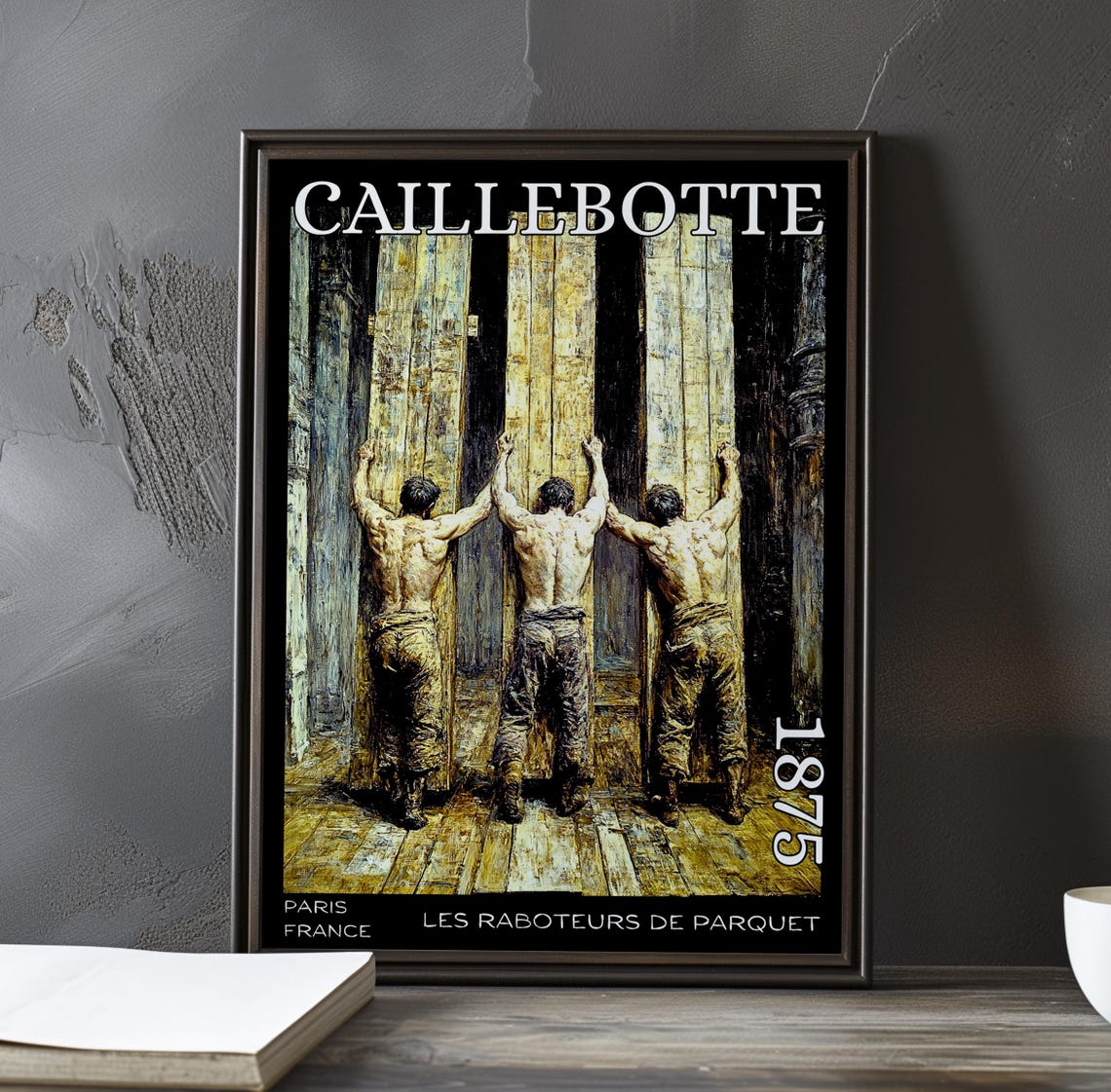 Caillebotte Les Raboteurs de Parquet Wooden Panel Workers Poster