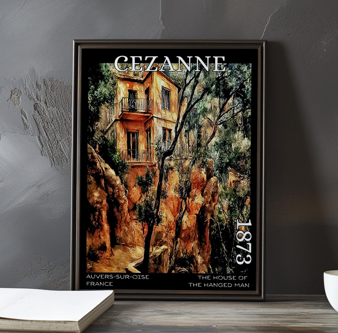 Paul Cézanne Cliff House Over Red Rock Balconies 1873 Poster