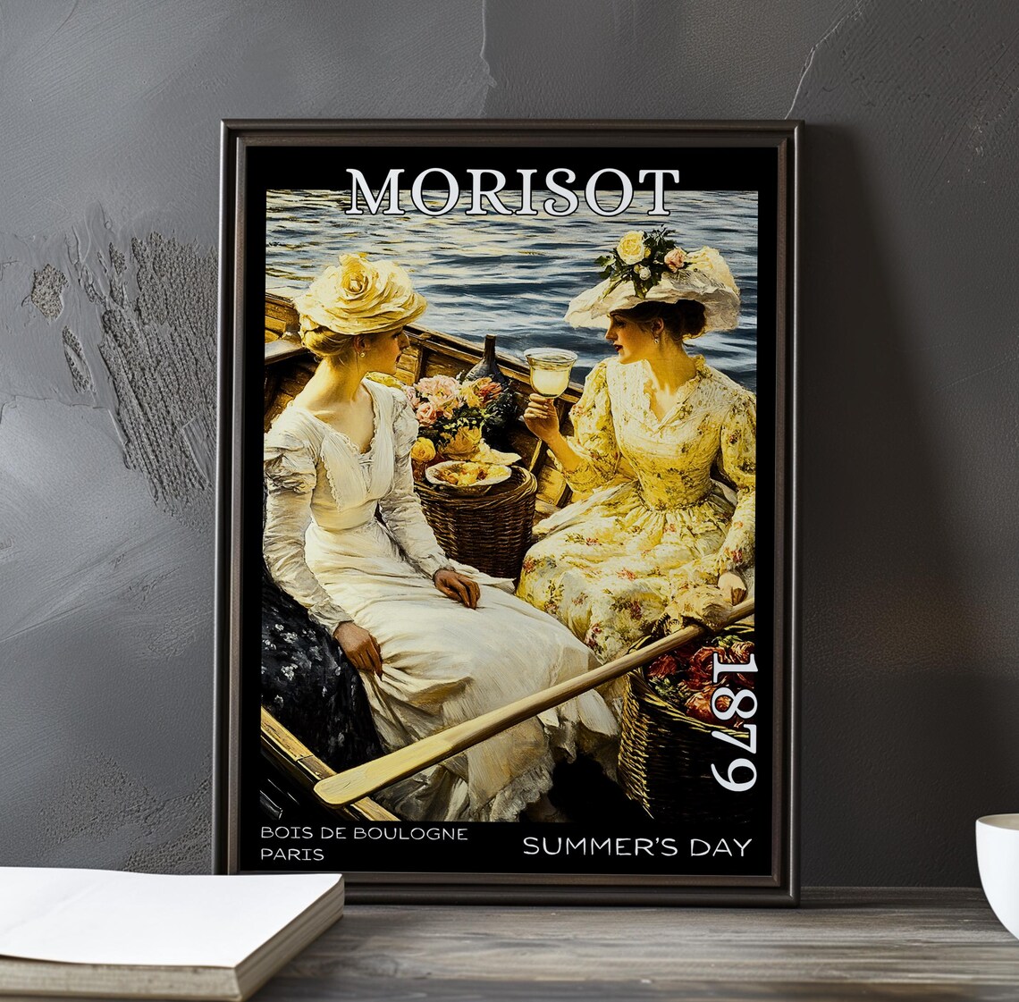 Morisot Summer's Day 1879 Picnic Boat with a Glass of Wine Poster