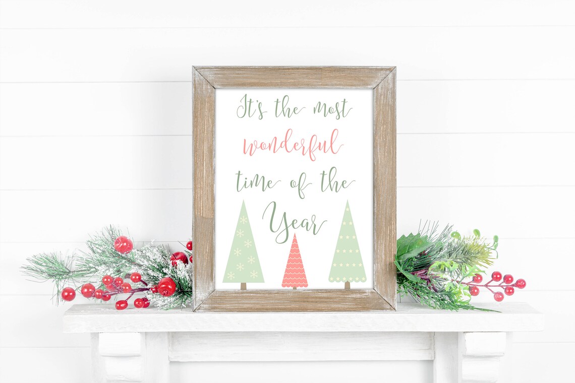 It's the Most Wonderful Time of the Year Pastel Christmas Poster - Image 3