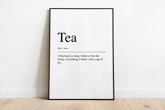 Tea Definition Kitchen Art Print, Coffee & Tea