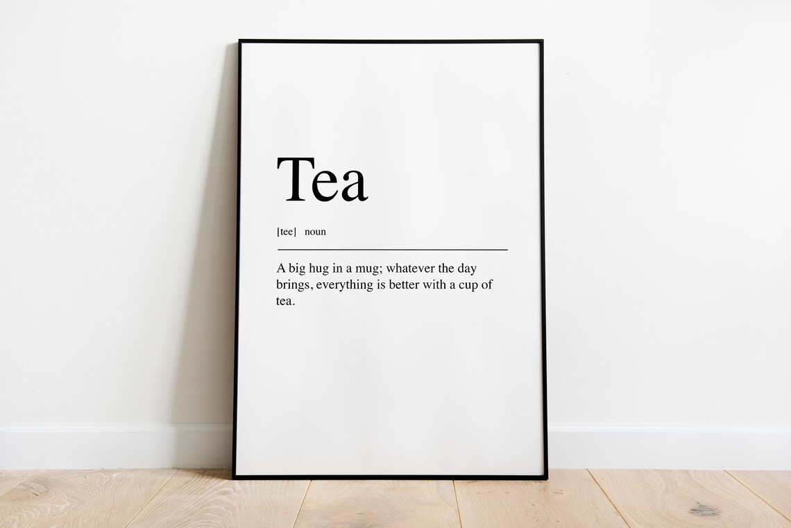 Tea Definition Kitchen Art Print, Coffee & Tea