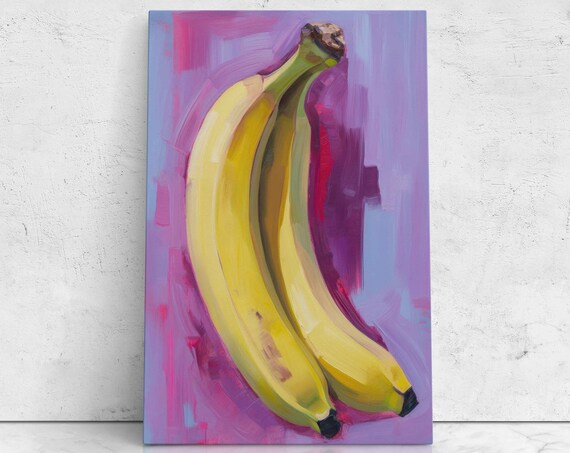 Bananas Oil Painting, Kitchen Decor