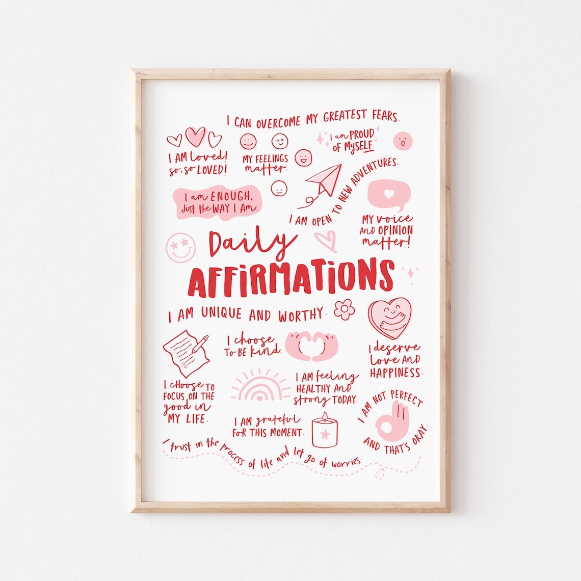Daily Affirmations Poster, Therapy Office Wall Art - Image 2