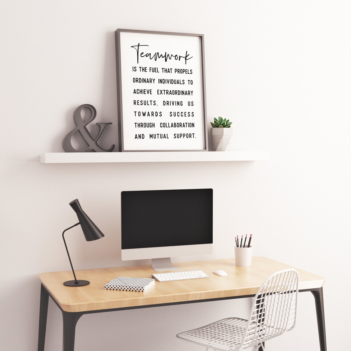 Teamwork Quotes Motivational Office Art Print - Image 3