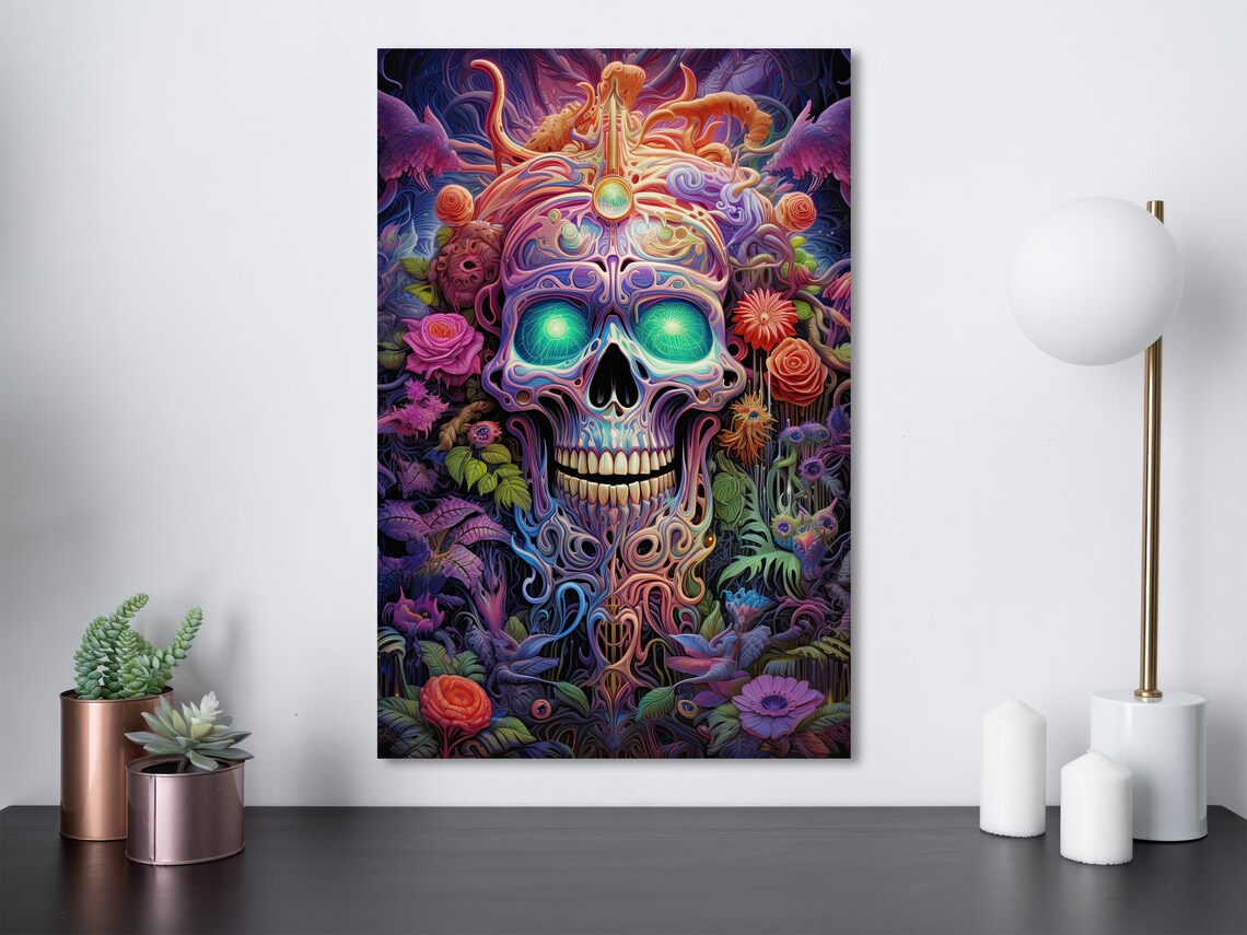 Psychedelic 3D Journey Art Print, Abstract Modern