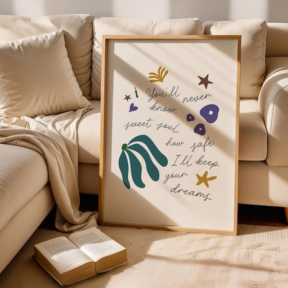 Sweet Soul Nursery Quote Poster Cream White Minimalist Baby Room Decor