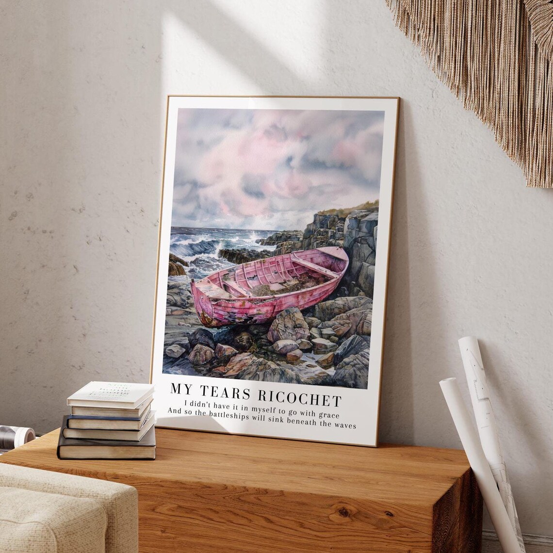 My Tears Ricochet Folklore Sea Hillside Art Print