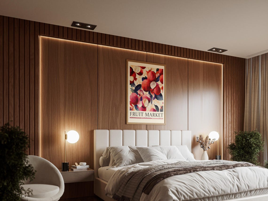 Lychee Fruit Market Art Print, Kitchen Decor - Image 3