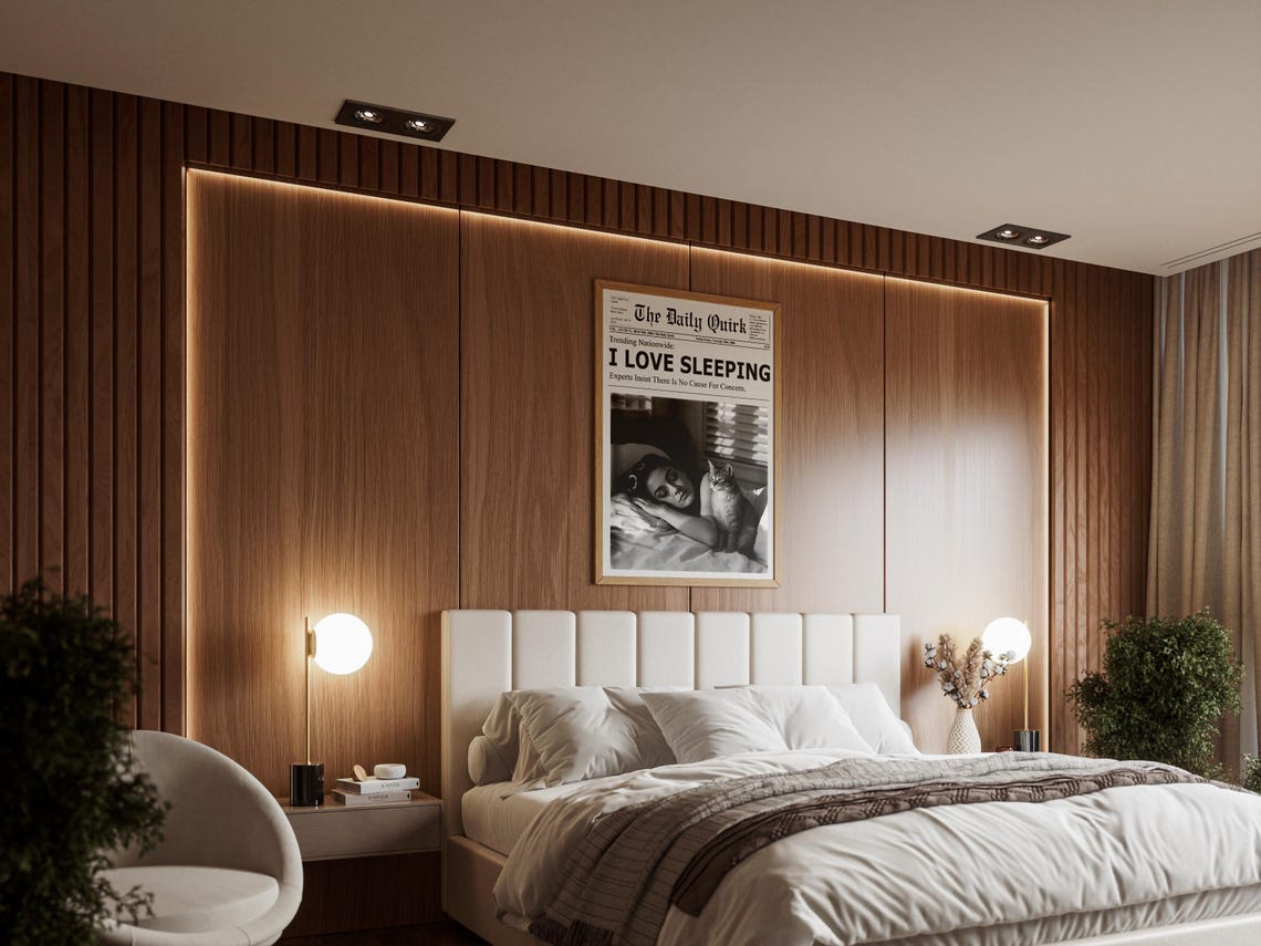 Woman Sleeping, Vintage Newspaper-Inspired Poster - Image 2