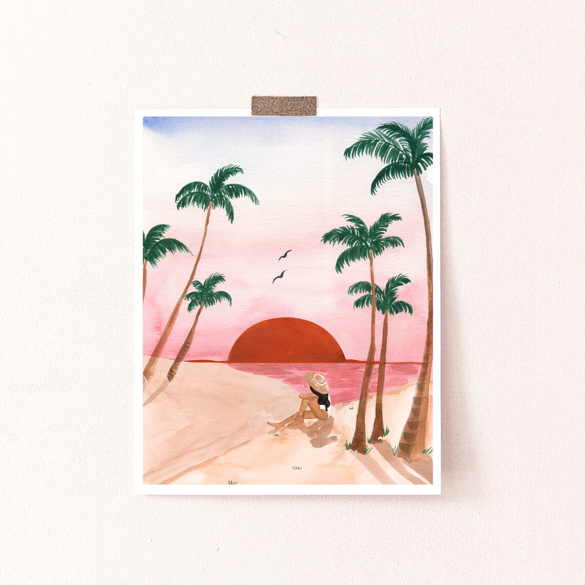 Sunset Dreamer II Tropical Beach Art Print - Image 3