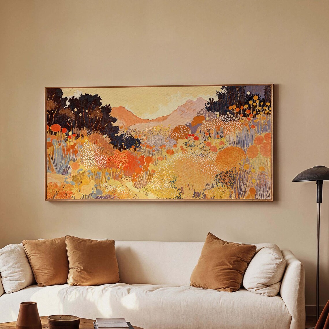 Abstract Landscape Wabi Sabi Panoramic Art Print