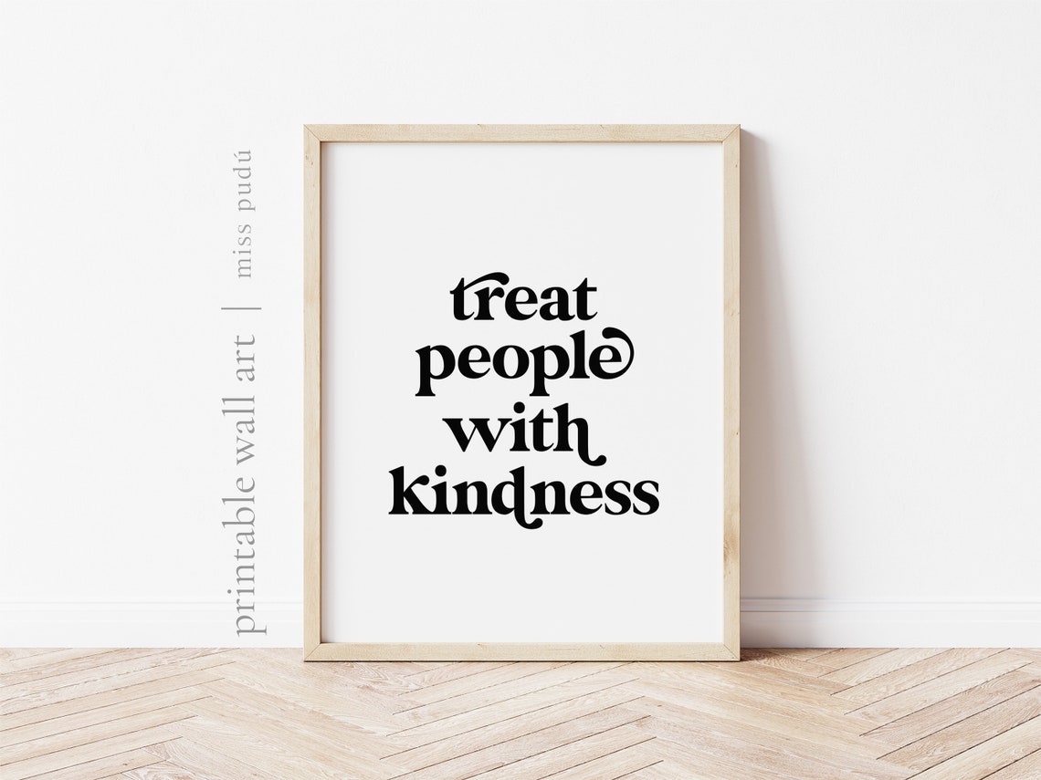 Treat People With Kindness Bold Quote Poster for Office Decor - Image 2